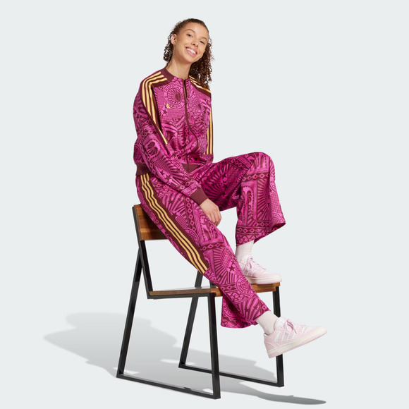 NWT Adidas x FARM RIO Wide Leg Track Pants sz Medium Flared Joggers Rare Collab - Picture 3 of 11